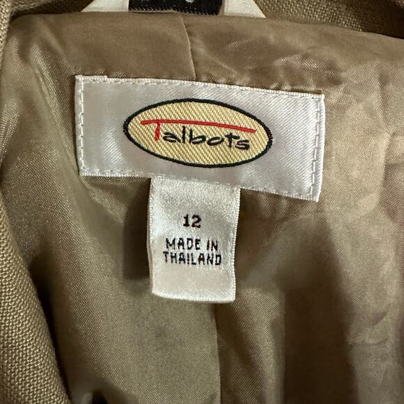 Talbots Women’s Tan Linen Blazer, Size 12, Pre-owned - Picture 3 of 4